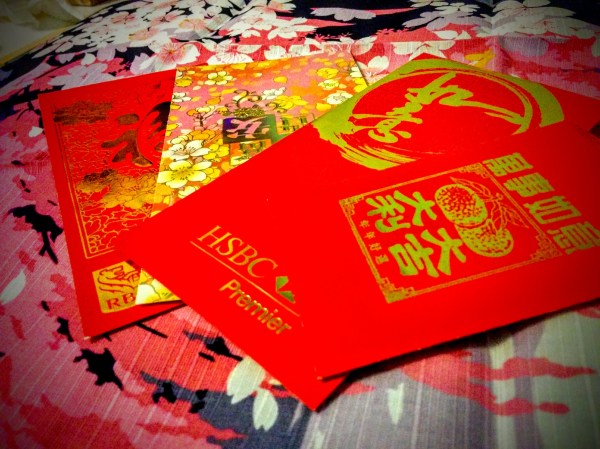 Lucky red envelopes for Chinese New Year. 